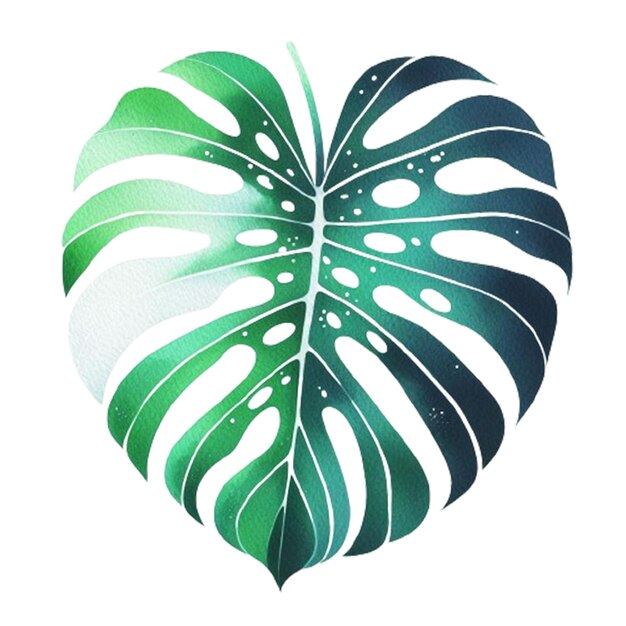 Tropical monstera leaf psd