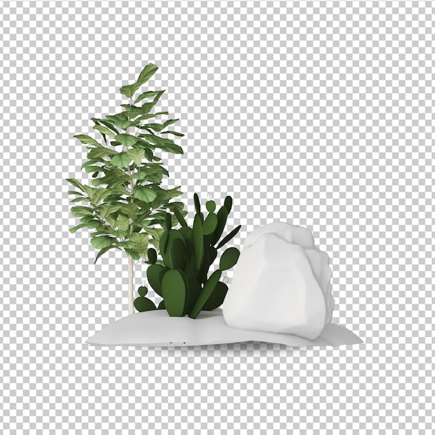 Tropical plant and tree mockup