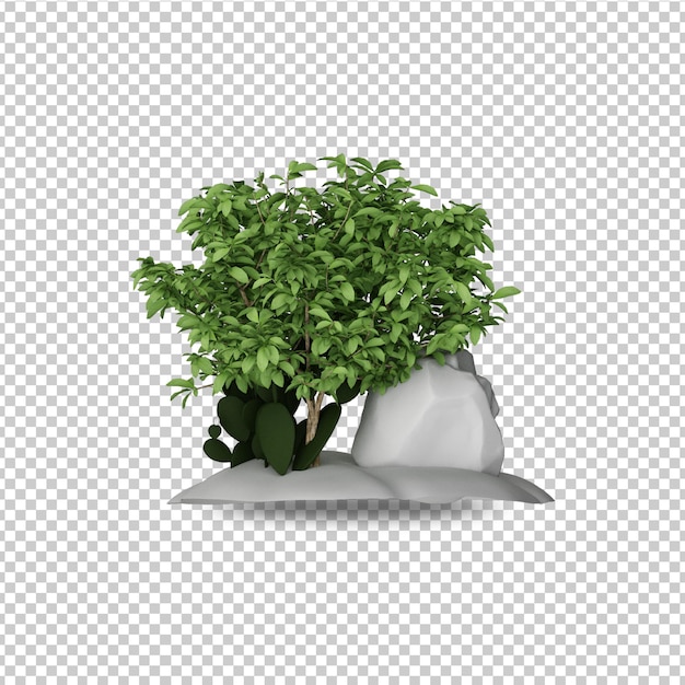 PSD mockup di piante e alberi tropicali