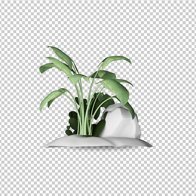 Tropical plant and tree mockup