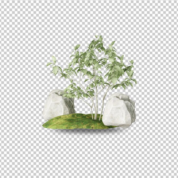 Tropical plant and tree mockup