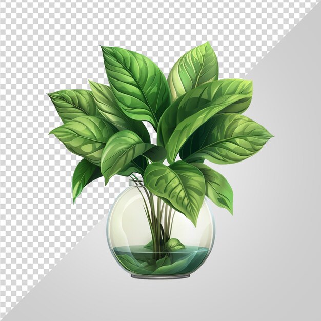 PSD tropical plant with rich and dense foliage in modern png