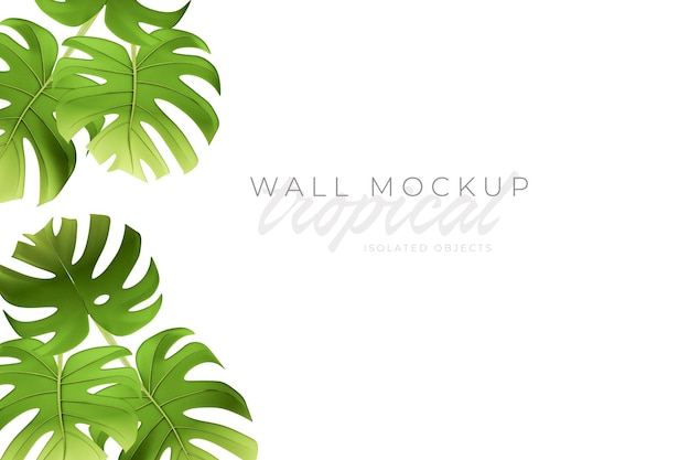 Mockup di sfondo tropicale ed estivo