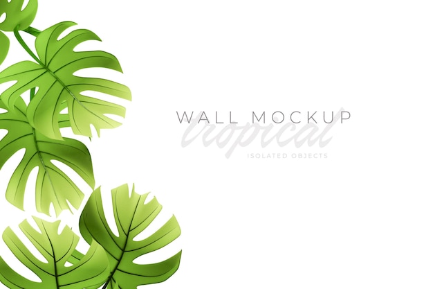 Mockup di sfondo tropicale ed estivo