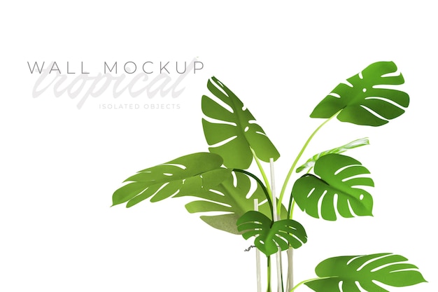 PSD mockup di sfondo tropicale ed estivo