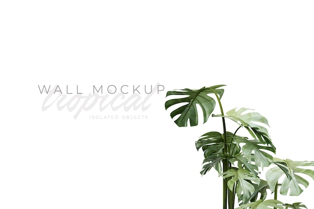 PSD mockup di sfondo tropicale ed estivo