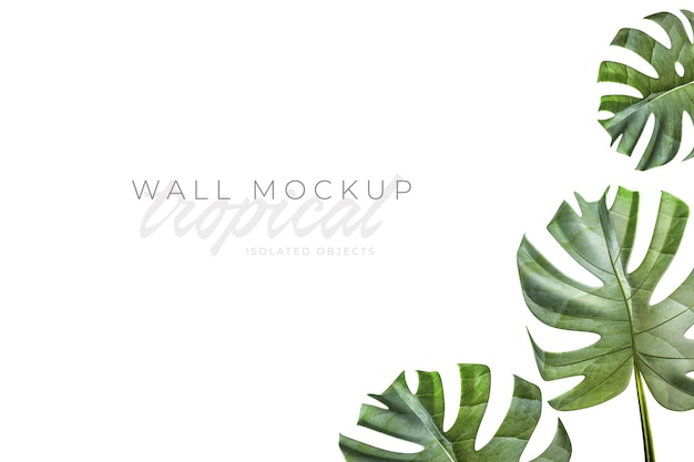 Mockup di sfondo tropicale ed estivo