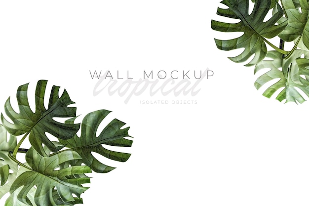 PSD tropical and summer background mockup