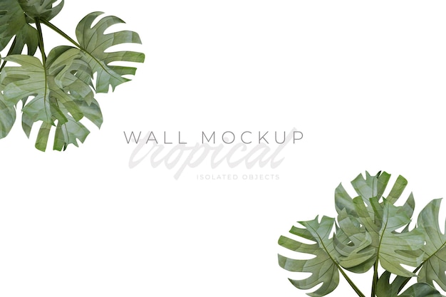 PSD tropical and summer background mockup