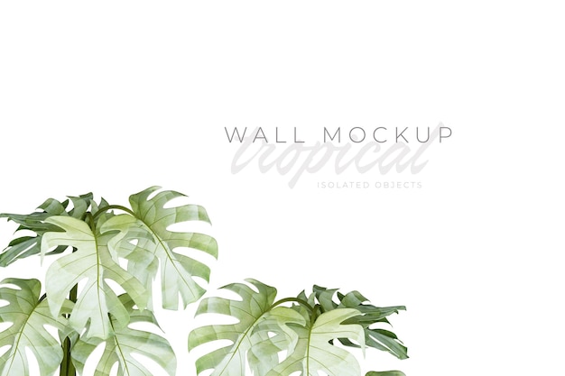 PSD tropical and summer background mockup