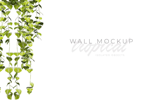 Tropical and summer background mockup