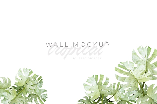 Tropical and summer background mockup