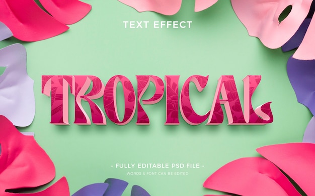 PSD tropical text effect