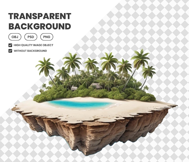 PSD tropisch eiland png