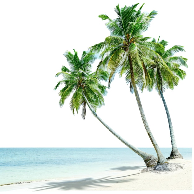 Tropisch paradijsstrand met wit zand en kokospalmen reistoerisme