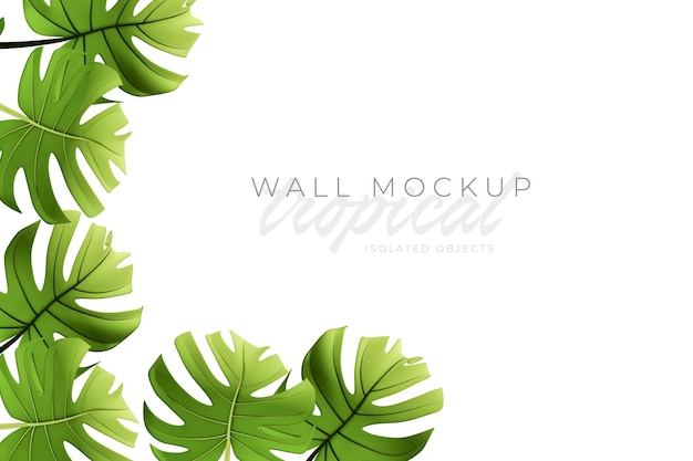 Tropische en zomerse achtergrond mockup