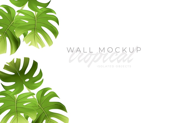Tropische en zomerse achtergrond Mockup