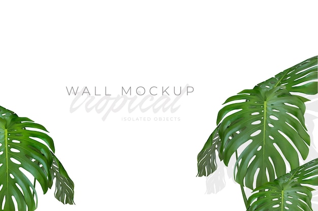 Tropische en zomerse achtergrond mockup