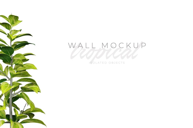 PSD tropische en zomerse achtergrond mockup