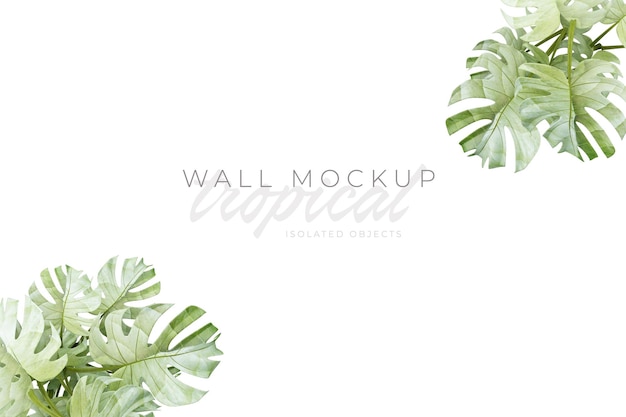 Tropische en zomerse achtergrond mockup