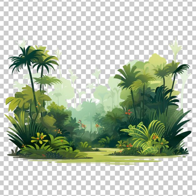 Tropische plant op doorzichtige achtergrond