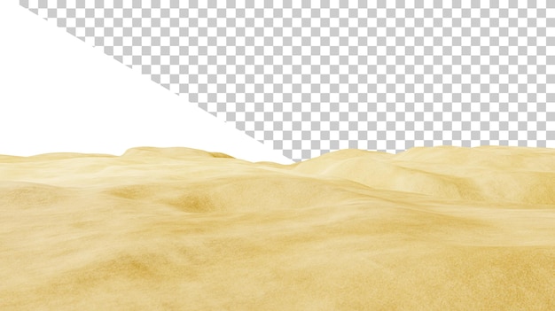 Tropisk sandstrandkant Sommerstrand Realistisk sand 3D-rendering