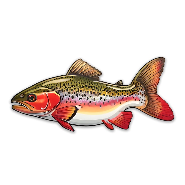 PSD trout fish logo ontwerp psd