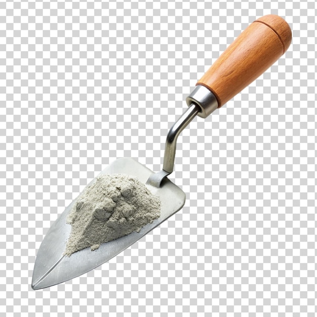 PSD trowel and cement on transparent background