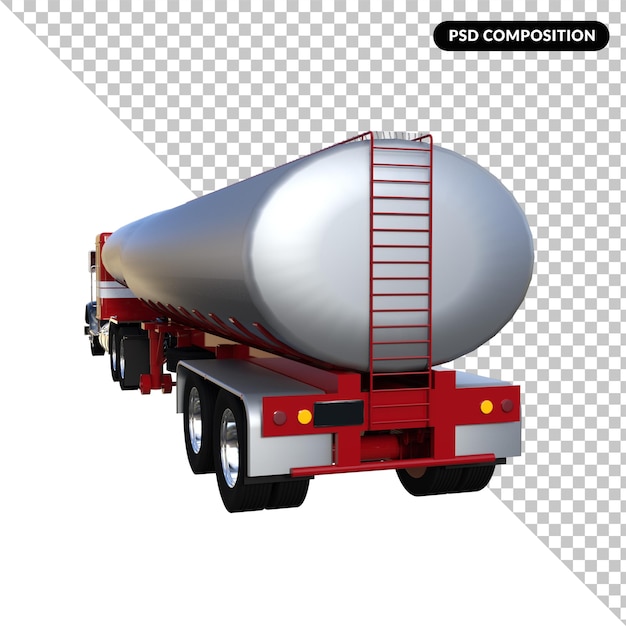 Truck isolated 3d rendering