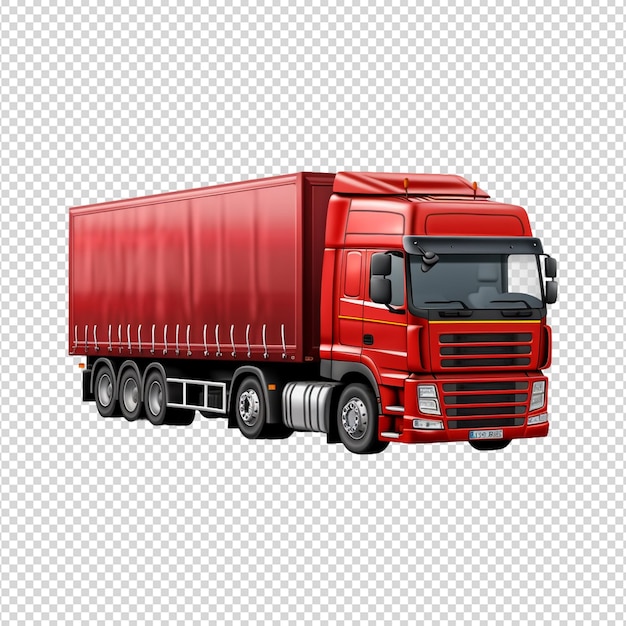 PSD truck isolated on white background