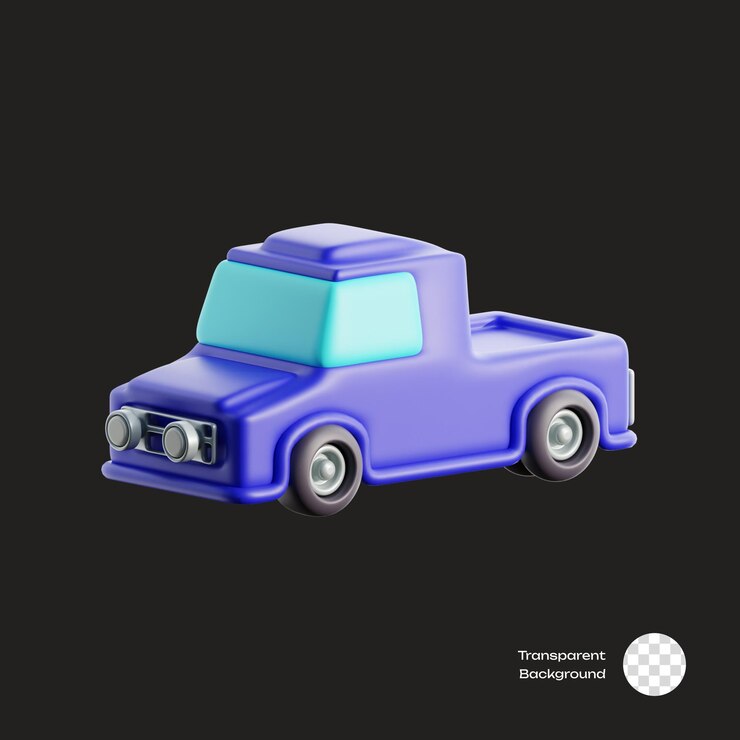 PSD 트럭 지상 차량 3d 아이콘