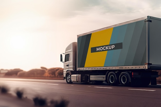 PSD truck psd mockup