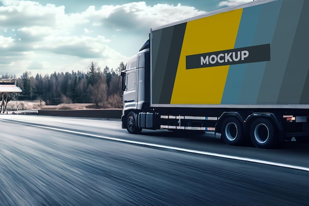 PSD truck psd mockup