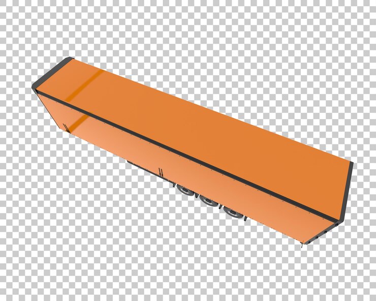 PSD 투명 한 배경 3d 렌더링 그림에 고립 된 트럭 트레일러