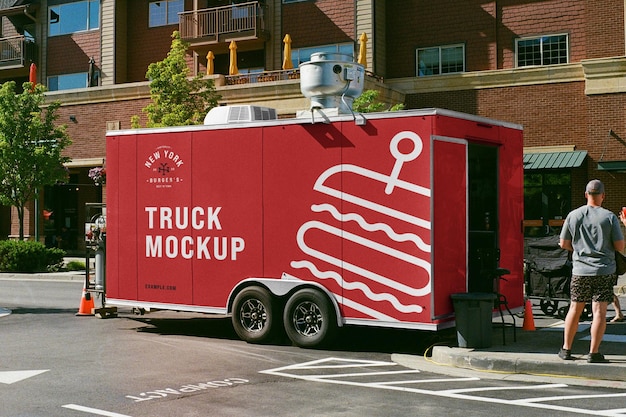 truck trailer mockup