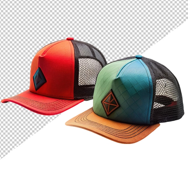 PSD truckers hat on transparent background