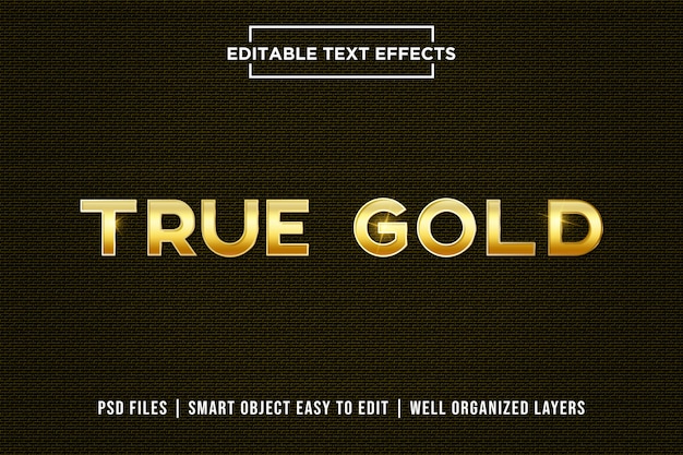 PSD true gold-teksteffect