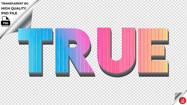 PSD true typografie regenboog kleurrijke tekst textuur psd transparant