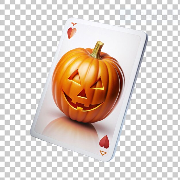 PSD trump card in a halloween design on transparent background