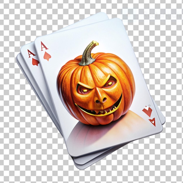 PSD trump card in a halloween design on transparent background