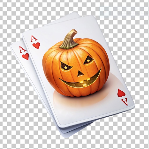 PSD trump card in a halloween design on transparent background