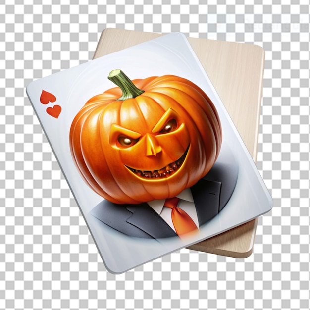 PSD trump card in a halloween design on transparent background