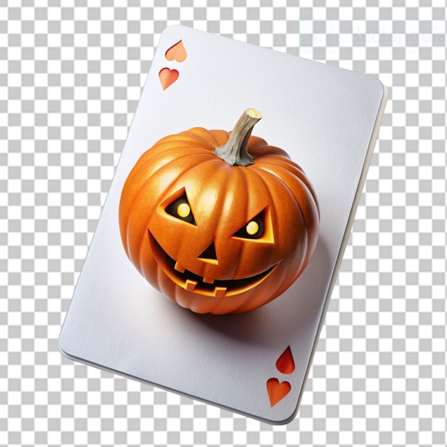 PSD trump card in a halloween design on transparent background