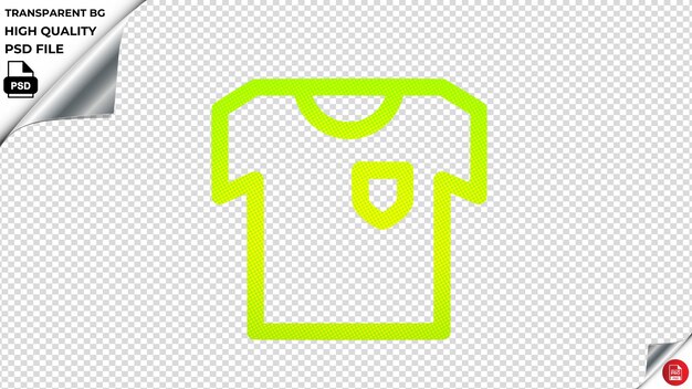 PSD t-shirt 2 icona vettoriale psd verde fluorescente trasparente