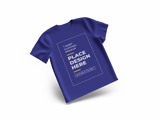 分離されたTシャツ布モックアップデザイン