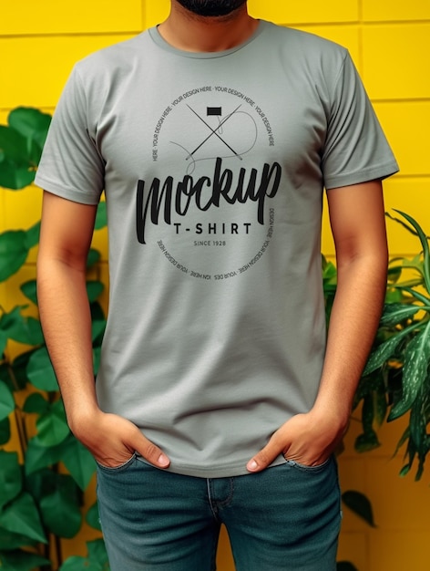 Tshirt mockup design for branding high quality mockup