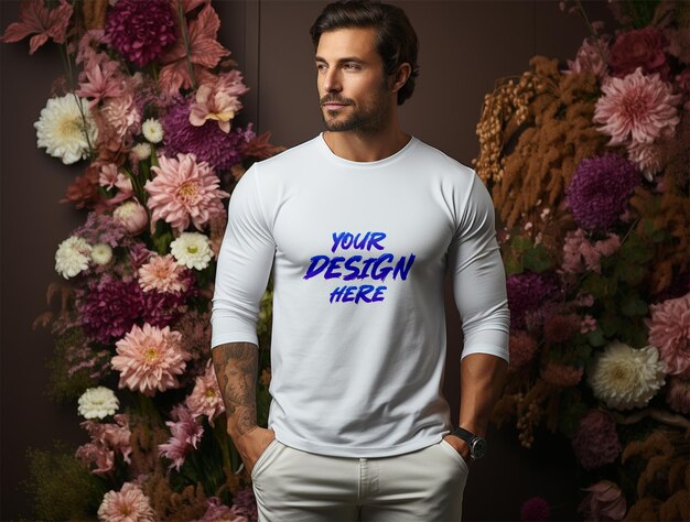 Premium PSD | Tshirt mockup design psd template