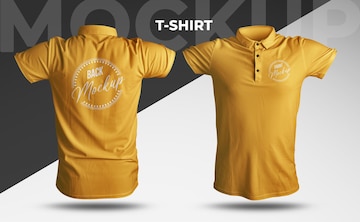 Premium PSD | Tshirt mockup front and back view