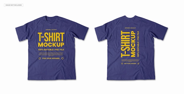 PSD tshirt mockup front and back view