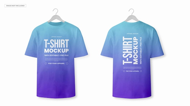 PSD tshirt mockup front and back view